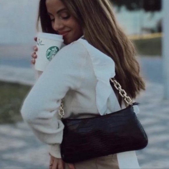 Zara Chain Strap Animal Embossed Bag - Picture 3 of 7